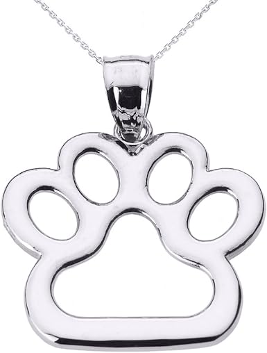 white gold dog necklace