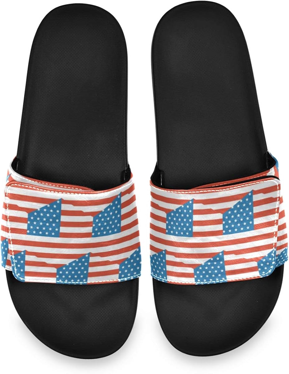 Amazon.com | US Flag USA American Flags Men’s Slide Sandal | Sandals