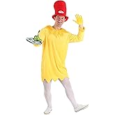 Dr. Seuss Sam I Am Adult Costume - Officially Licensed with Velour Tunic, Adjustable Hat, Faux Fur Collar, Felt Tray