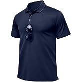Peakwell Men's Quick Dry Golf Polo Shirts Active Short Sleeve Lightweight Casual Collared T-Shirt