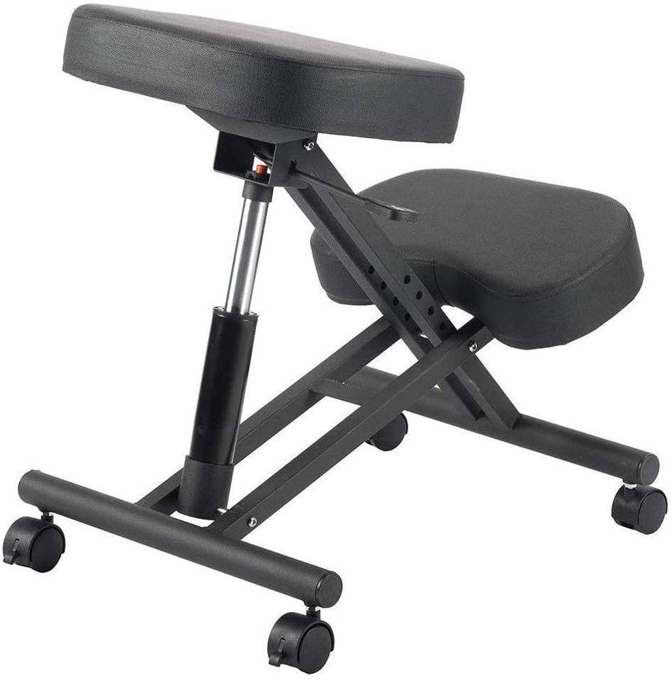 JFya Ergonomic Kneeling Chair Height Adjustable Professional Orthopedic Posture Stool Neck Pain & Spine Tension Relief Kneel Seat With Soft Padded Knee Cushions (Color : C)