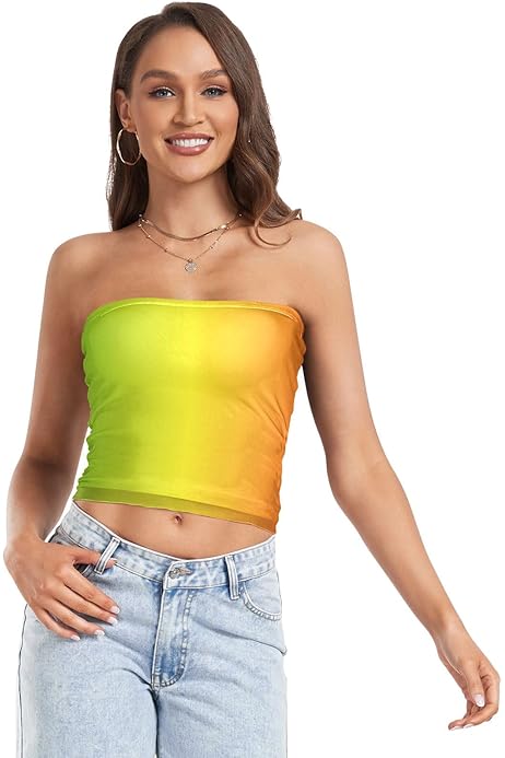 bright yellow tube top