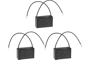 uxcell Ceiling Fan Capacitor CBB61 6uF 250V AC 2 Wires Metallized Polypropylene Film Capacitor 47x29x18mm for Electric Fan Pu
