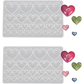 DD-life Heart Shape Resin Jewelry Molds Silicone Molds for Resin | 2Pcs Mixed Size Heart Shape Silicone Mold,Gem Jewelry Casting Mold for Making Earrings, Jewelry Making Crafting Projects