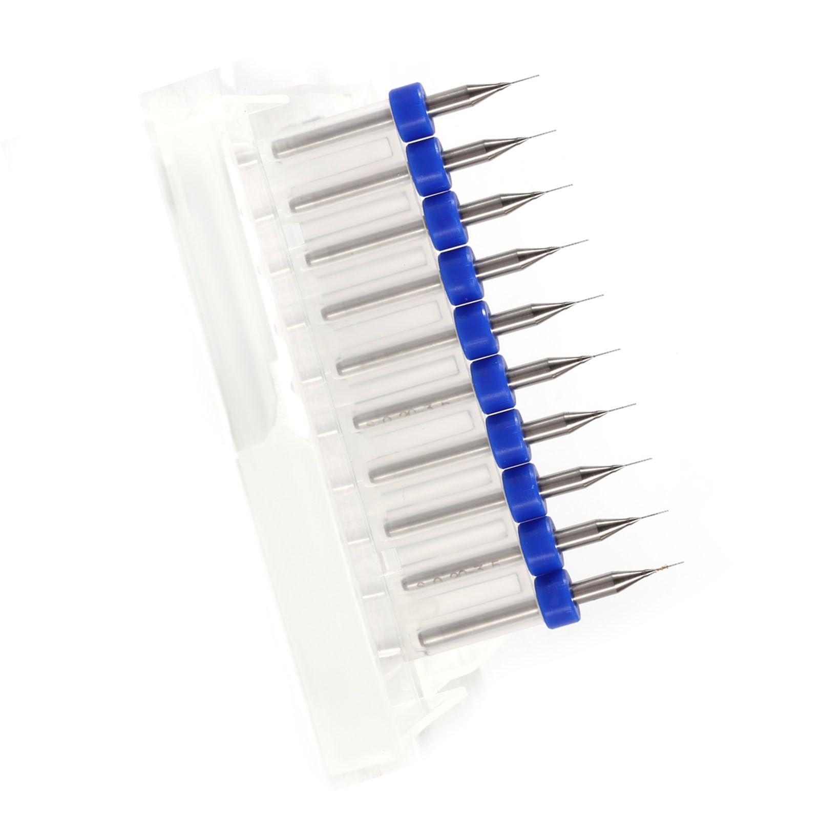 Circuit Board Drill Bits, 10Pcs PCB Drill Bits Set, Tungsten Steel Micro Drilling Bits Tool Set, PCB Print Circuit Board Flute CNC Router Bits (0.2mm)