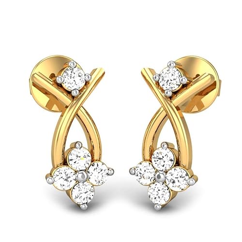 Yellow Gold Stud Earrings for Women