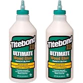 Titebond 1415 III Ultimate Wood Glue, 32-Ounce Bottle,Tan, 1 Qt (Pack of 2) | ANSI Type I Waterproof Adhesive for Indoor &amp; Outdoor Woodworking Projects
