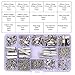 144 Pcs Ribbon Clamps 8mm 10mm 16mm 20mm 25mm 30mm 35mm and 72 Pcs Lobster clasps 12mm 230 Pcs jump rings 5mm 72pcs chain extension 100 Pcs Alloy Drop End for Jewelry findings (PLATINUM PLATED)