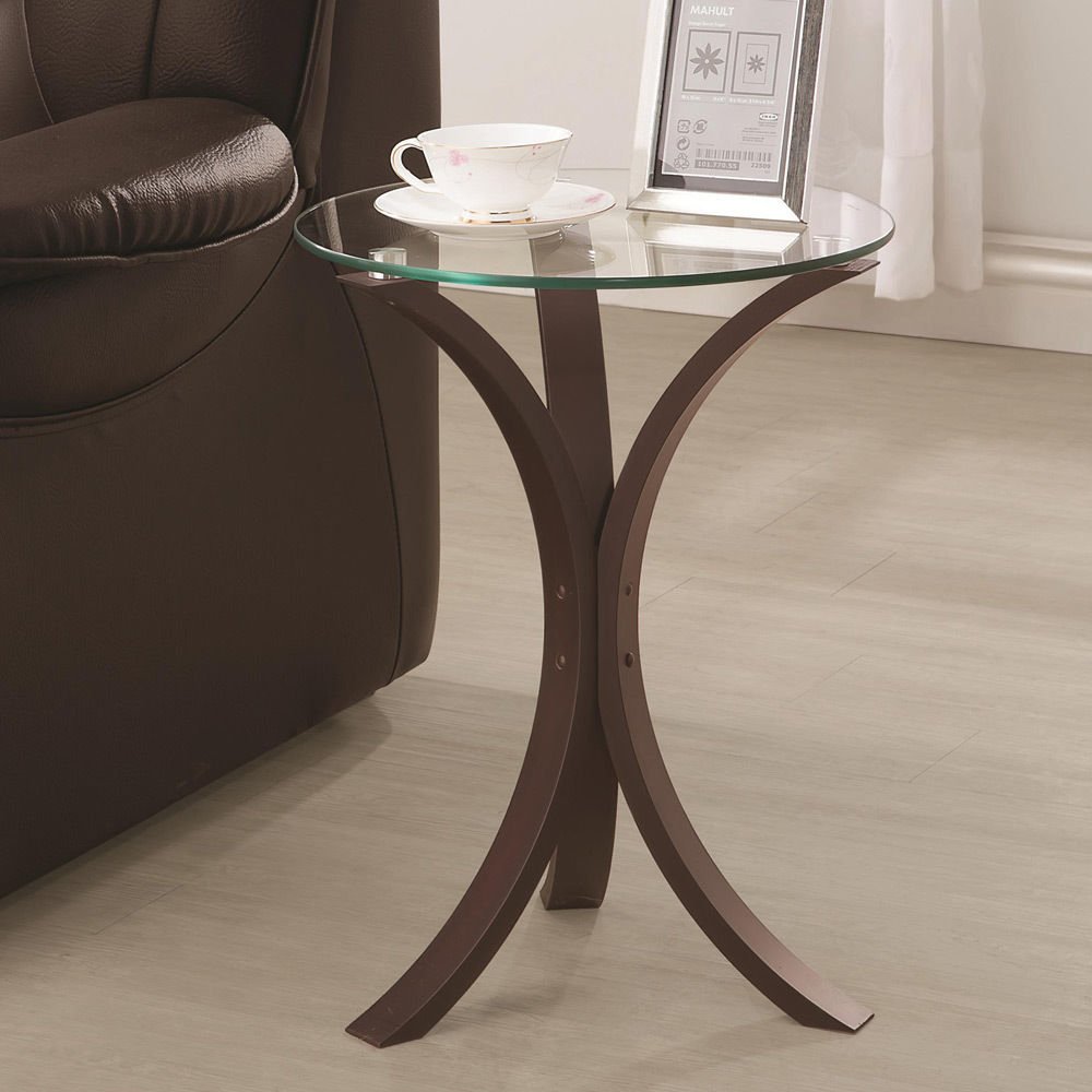 Best 3 tier round glass end table