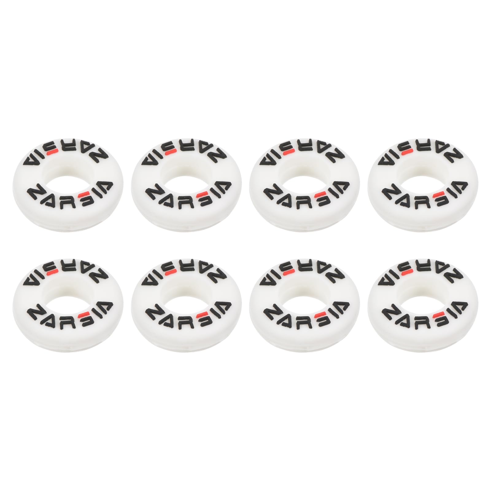 M METERXITY 8 Pack Tennis Vibration Dampener - Round Shock Absorber, Silicone Racket String Damping, Apply to Tennis Racket (8mm, White)