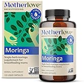 Motherlove Moringa (120 Capsule Value Size) | Lactation Supplement to Support Breast Milk Supply&mdash;Non-GMO, Organic Herbs, Vegan, Kosher