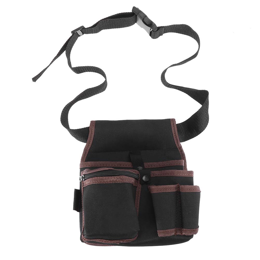 1pcs Electrician Tool Bag, Multifunction Purpose Waist Repair Kit for Storaging of All Kinds of Industrial Hardware Tools(Black)