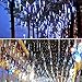 Rimila LED Falling Rain Lights(Without Plug Included), Meteor Shower Rain Light(11.8 inch 8 Tube) Waterproof Snow Falling Drop Light for Garden Party Wedding Festival Tree etc (White)