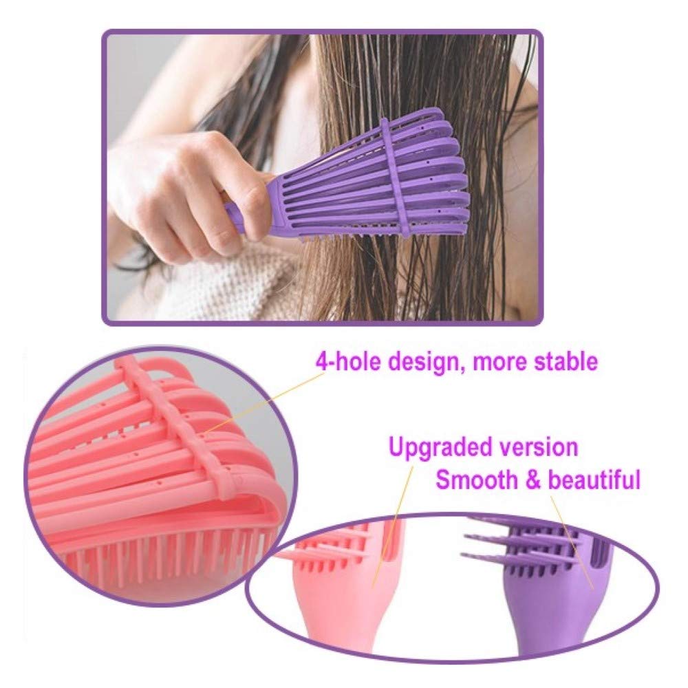 Ez Detangling Brush for Curly Hair Knots Detangler Hair Textured 3a to 4c Kinky Wavy Wet Thick Long Dry Black Natural Hair, Easy to Clean 2 Pack : Beauty