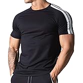 Magiftbox Mens Slim Fit Short Sleeve Workout T-Shirts Casual Gym Tops Hipster Athletic T-Shirts Jogging Shirts for Men T40