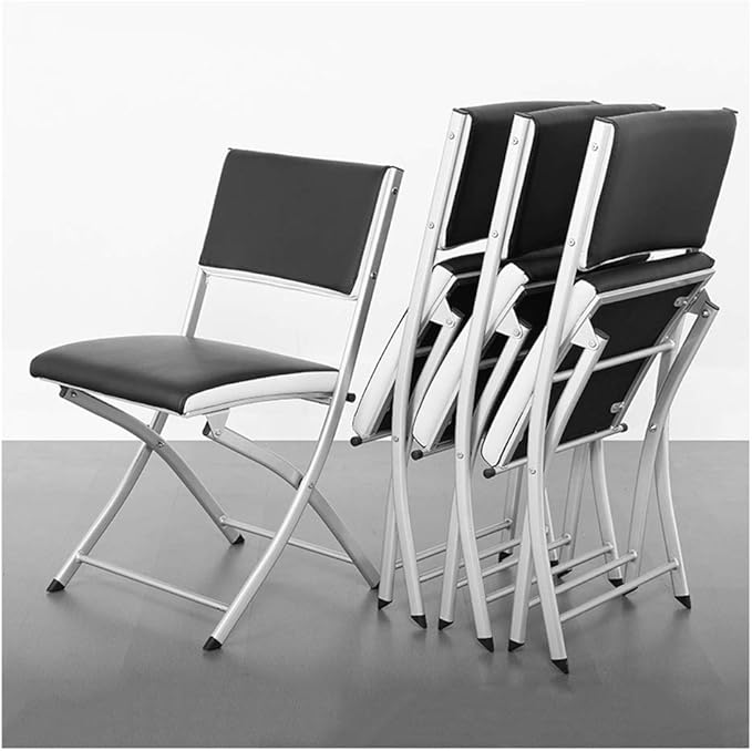 TTZY Schwarzer Stuhl, Lederstuhl, Folding Camping-Stuhl