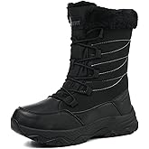 Suiyfit Snow Boots for Women Waterproof Mid-Calf Booties Winter Hiking Boot Durable Warm Fur Lined Boot Non-Slip Warm Climbing Shoes Walking, Cold Weather