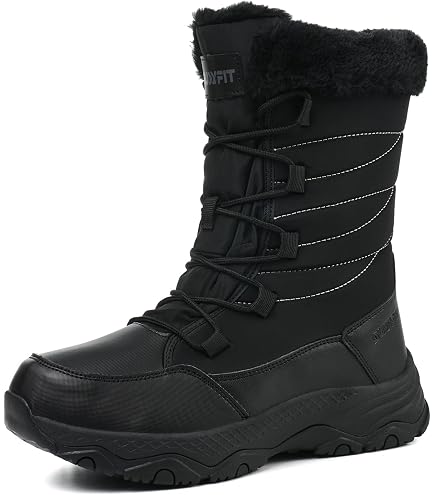 Amazon.com | Suiyfit Snow Boots for Men Waterproof Mid-Calf  display picture 1