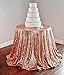 Trlyc Round Sequin Tablecloth-72 Sparkly Rose Gold Sequin Tablecloth Glitter Round Tablecloth for Party Wedding Valentine's Day Birthday Banquet