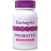 Barimelts Probiotic 5 Billion CFU, 60 Tablets, Natural Cherry Flavor | Fast-Dissolving, Sugar-Free Probiotics for Women, Support Gut Health After Bariatric Surgery