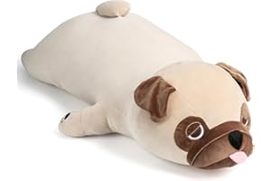 ZPIUU Pug Weighted Stuffed Animals, 20" 3 Lbs Big and Cute Pug Stuffed Animal, French Bulldog Weighted Plush Pillow Toys, Gift for Kids and Adults (20" 3 lbs)