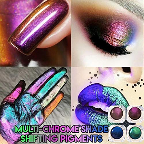 image for MIS1950s 4Pcs Multi-Chrome Shade Shifting Pigments Eye Shadow - Multip