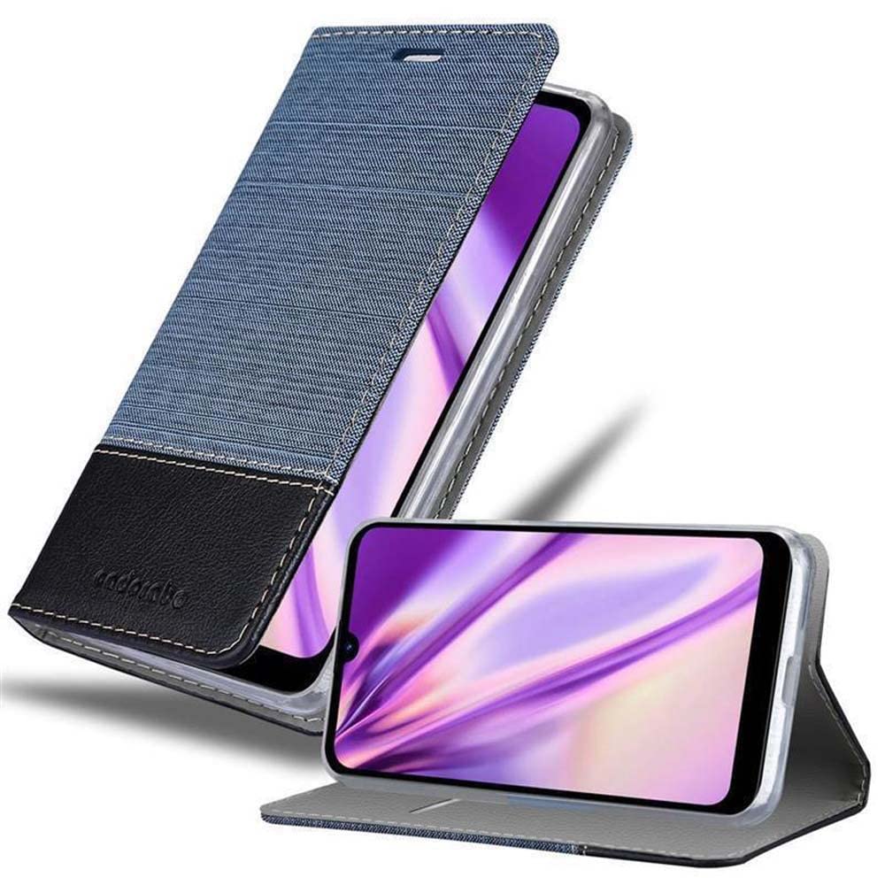cadorabo Book Case works with LG K50 in GREY BLACK - with Magnetic Closure, Stand Function and Card Slot - Wallet Etui Cover Pouch PU Leather Flip