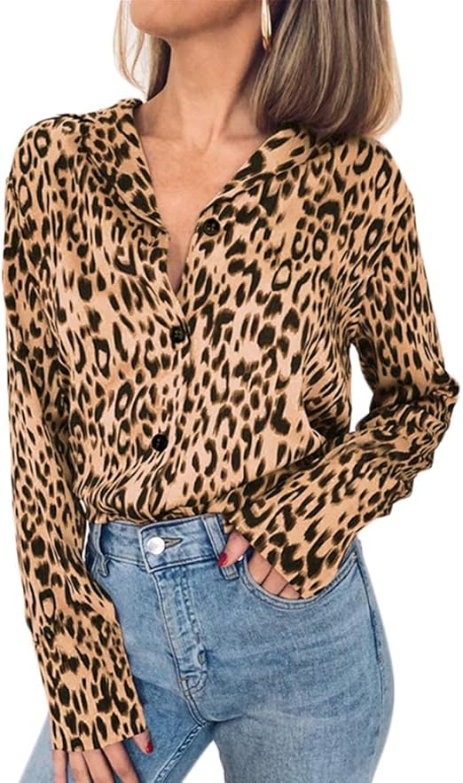 snake print chiffon blouse