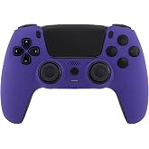 Crazy Controllerz Custom Wireless Controller for PS5 with Z-Touch&trade; Seamless Soft Touch Front Shell and Z-Grip&trade; Comfort Zones - Plush Purple