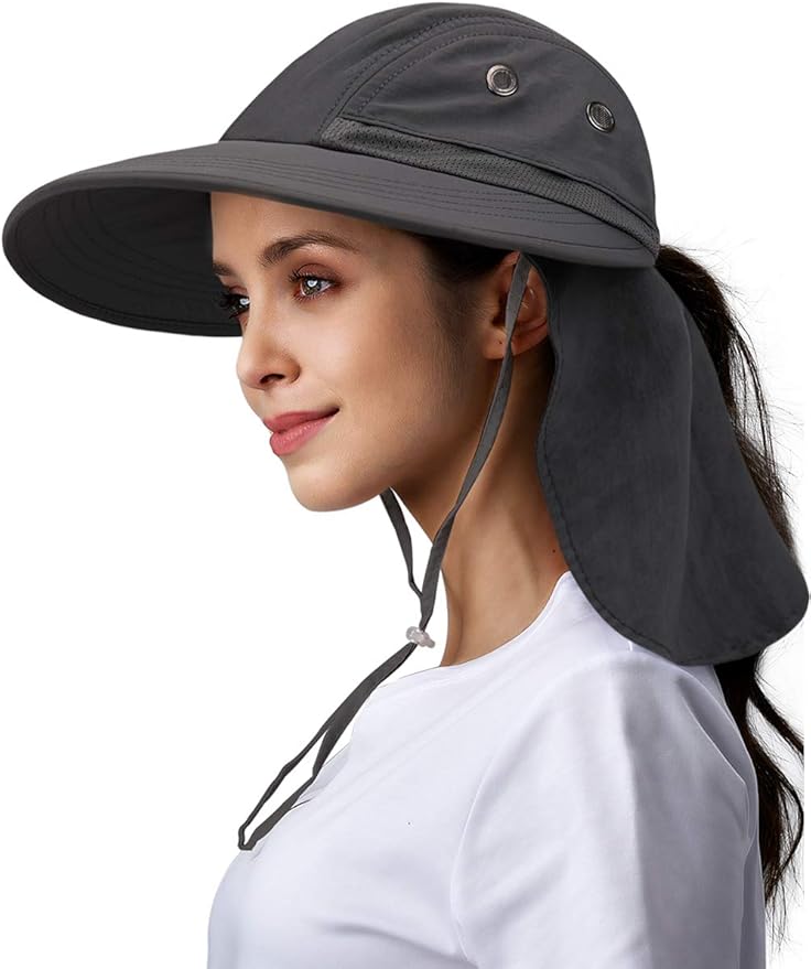 Wide Brim Hiking and Fishing Hat with Neck Flap Sun