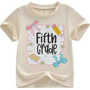 Back to School Clothes Girls Boys School Shirts Letters Print 4T 5T 6T 7T 8T 9T 10T 11T Girls Boys Tshirt Tops