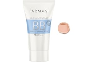 FARMASi Make Up BB Cream Beauty Balm, Full-Coverage Foundation, Concealer, Moisturizer BB Cream for All Skin Types, 1.7 fl. oz. / 50 ml (Medium)