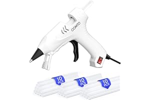 COMTO Pistolet à colle chaude avec 30 bâtons, 20 W - Mini pistolet à colle chaude à préchauffage rapide et bâtons pour l'écol