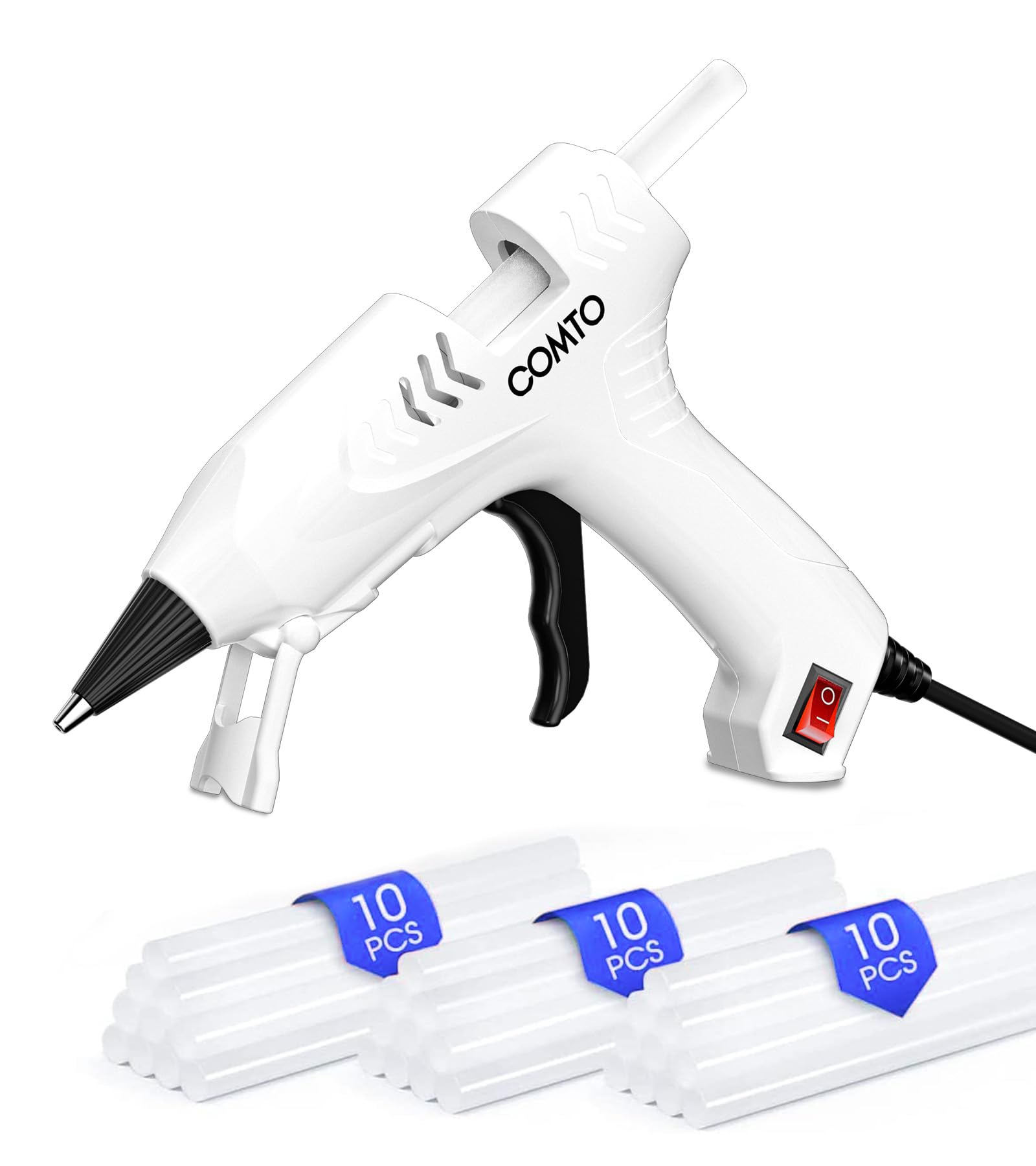 Photo 1 of **INCOMPLETE** COMTO Hot Glue Gun with Sticks, 20W Fast Preheating Mini Hot Glue Gun and Sticks Set for School Crafts DIY Arts and Quick Home Repairs, White
