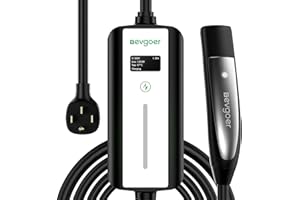 EG EVGOER Level 2 EV Charger 32Amp 240V NEMA14-50 Plug Home/Outdoor Portable Charger for Tesla Adjustable Current with 16.4FT Cable Compatible with All Tesla Models 3/Y/S/X