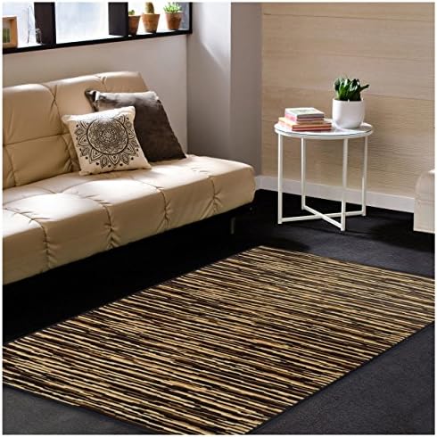 Superior Horizons Collection Area Rug Attractive Rug With Jute Backing Durable And Beautiful Woven Structure Abstract Striped Rug 4 X 6