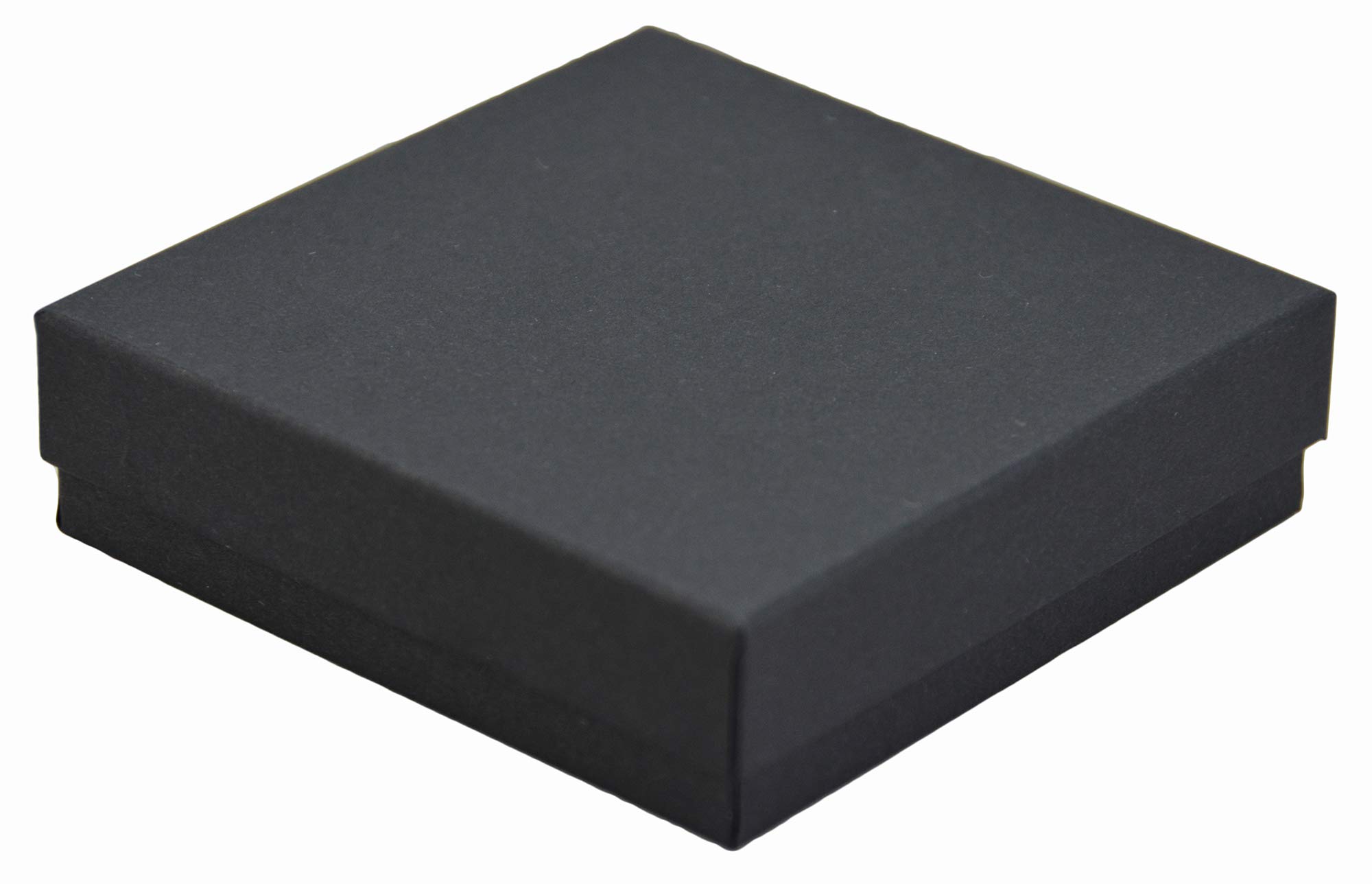 JPB Matte Black Cotton Filled Jewelry Box #33 (Case of 100) 3.5 inches x 3.5 inches