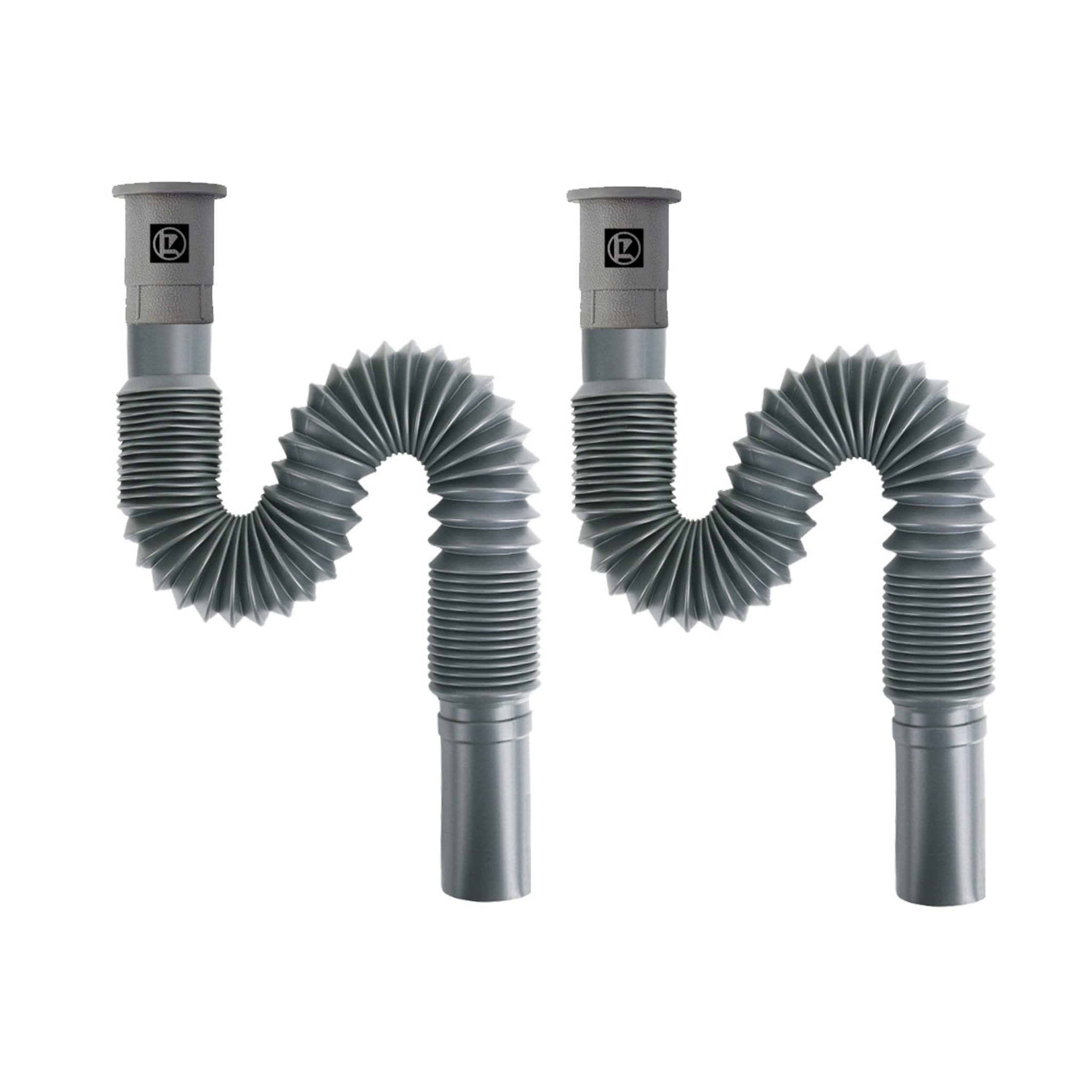 30mm Flexible Waste Trap, Stretch Water Pipe Connector for Bath Wash Basin Kitchen Sink, Universal Fit Plumbing Accessory