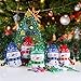 12PCS Christmas Drawstring Gift Bags for Holiday Party Favors and Decorations, Treats, Christmas Draw String Candy Goodie Bags, 3 Colors, Snowman Design