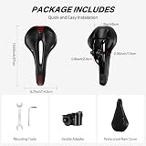 YOUNGDO Bike Seat Ergonomic Gel Saddle Wide Front Narrow Sides Breathable view 7