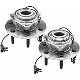 Vurkcy 515096 Front Wheel Bearing Hubs Assembly Fit 2007-2014 Chevy Cadillac GMC Silverado Suburban 1500 Tahoe Avalanche Sierra 1500 Yukon XL Escalade ESV EXT 4WD AWD, 6 Lugs w/ABS, Pair Hubs
