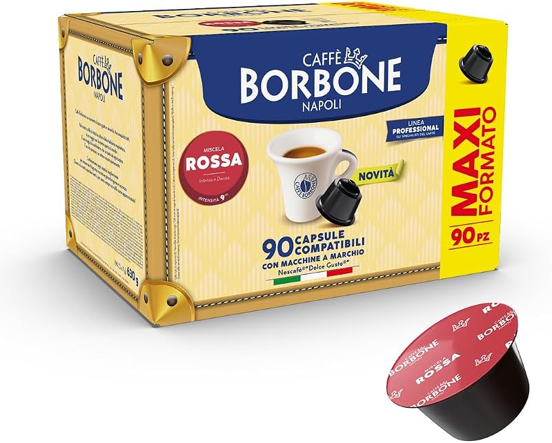 Mistura de Café Vermelho - 90 Cápsulas - Compatível com máquinas® de café Nescafè®* Dolce Gusto*