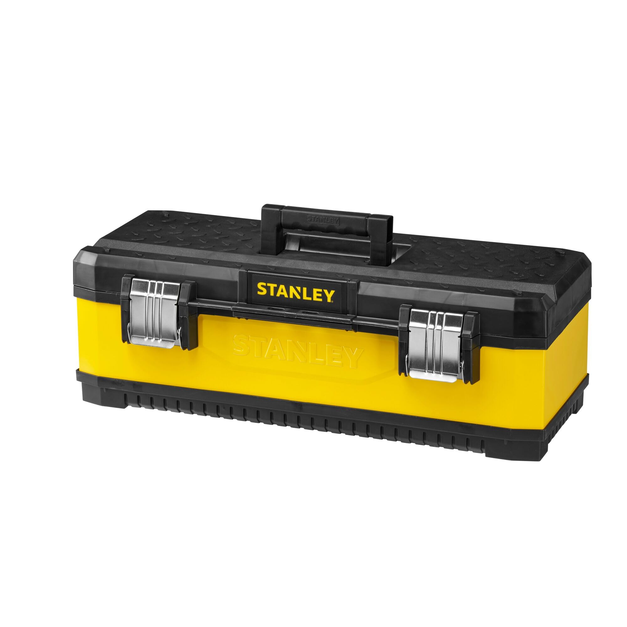 STANLEY Toolbox with Heavy Duty Metal Latch, Portable Tote Tray for Tools and Small Parts, 26 inch, 1-95-614