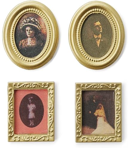 Melody Jane Dollhouse - 2 Cuadros Victorianos En Marcos De Madera, Accesorio En Miniatura