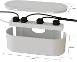 D-Line Large Cable Tidy Box White Desk TV Management Extension Block Organiser view 2
