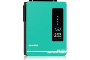Anern 6200W Hybrid Solar Inverter 48V DC to 220-230VAC, Off Grid Pure Sine Wave Solar Inverter with 120A MPPT Solar Charge Controller, Works with 48V Lead Acid and Lithium Battery