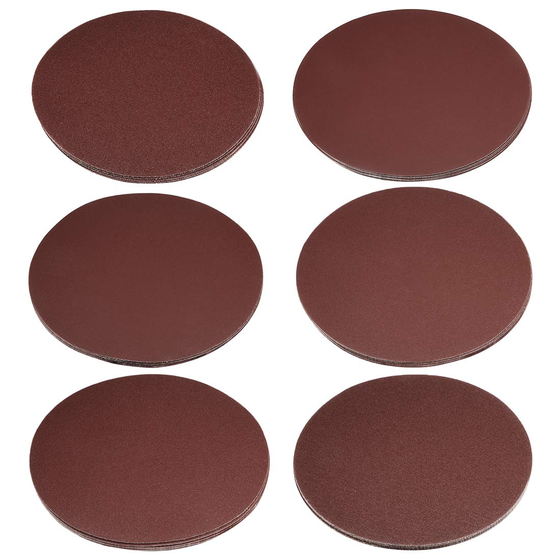 sourcing map 8" Hook and Loop Sanding Discs 80/100/120/180/240/400 Grit Aluminum Oxide Sandpaper for Random Orbit Sander Dry Polishing 30pcs