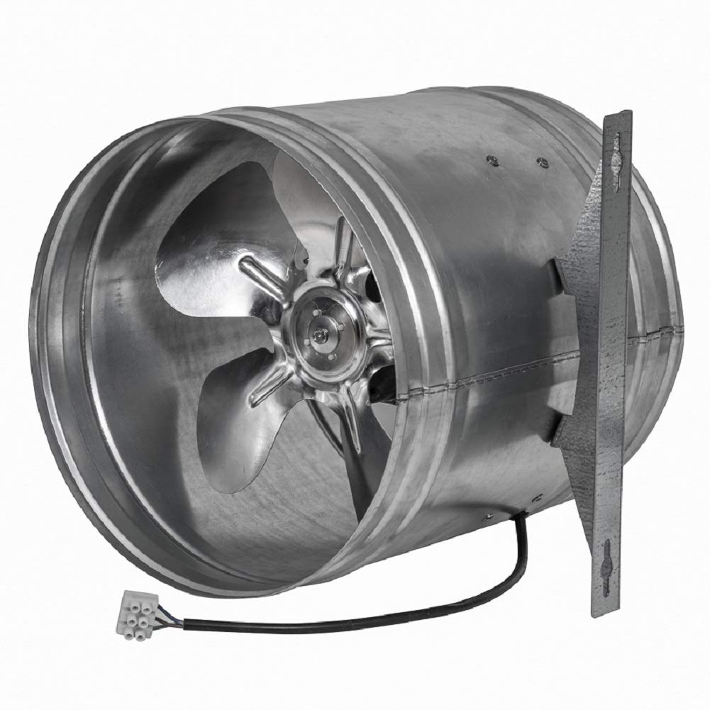 EUROPLAST Ø 200mm / 8 inch Metal Inline Duct Fan - Industrial Ducting Extractor - Axial Ventilator - Galvanized Steel