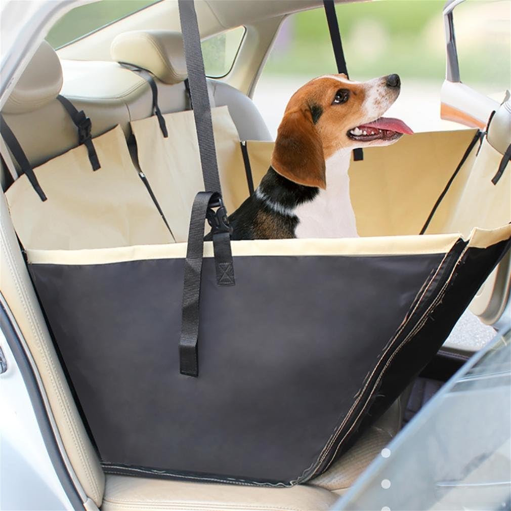 LPY-Car Seat Cover Pet Hammock Waterproof scratch-free and non-slip protector , thick beige