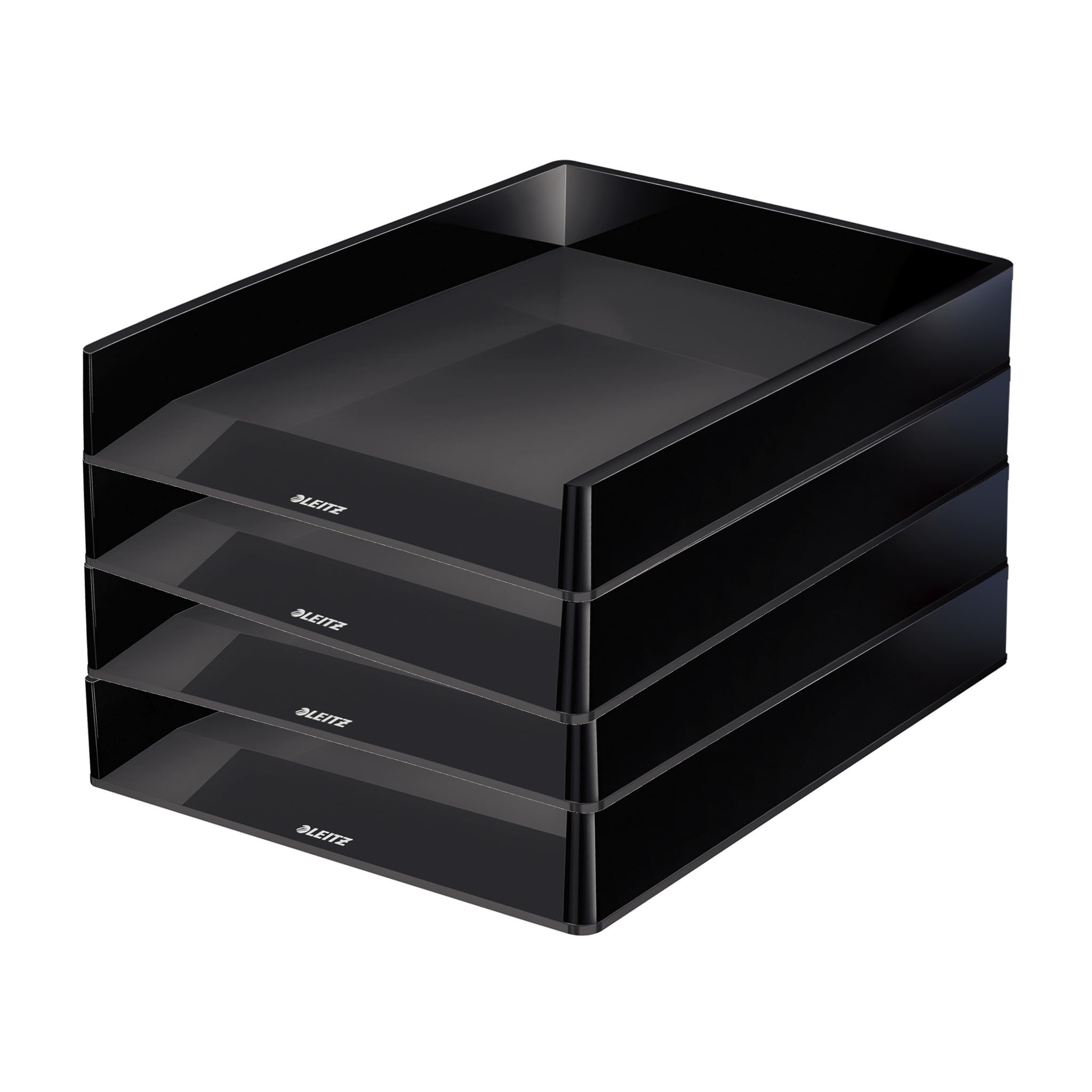 Leitz Duo Colour 53610095 Letter Tray Set of 4 Black